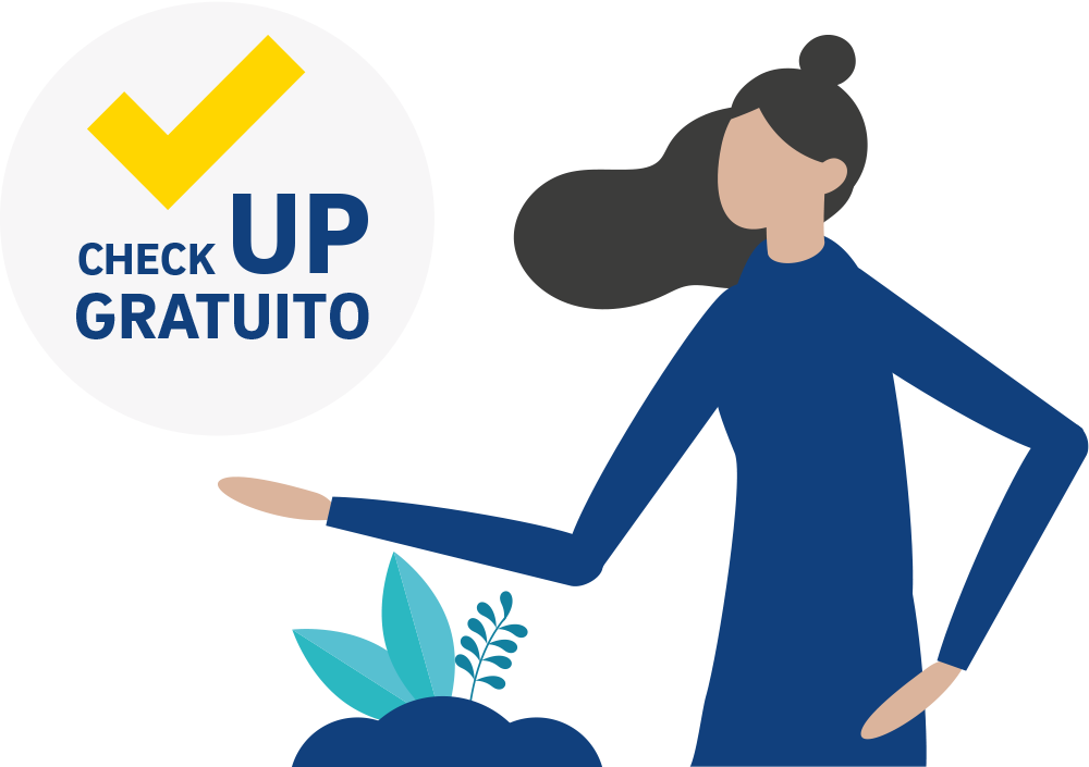 Chek up gratuito azienda illustrazione